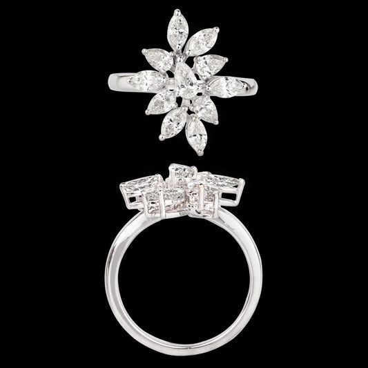 18K White Gold Diamond Ring - 1.34ct VVS-VS-IJ