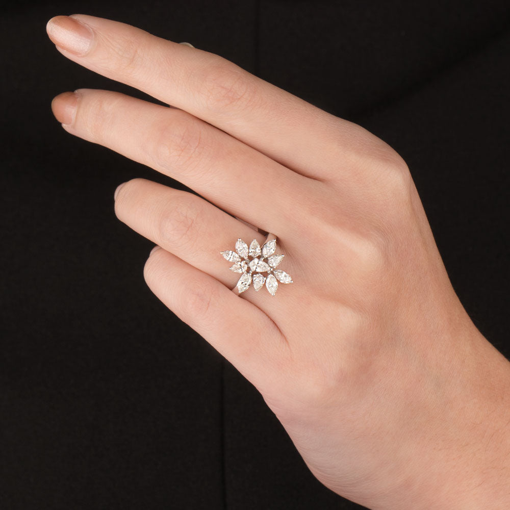 18K White Gold Diamond Ring - 1.34ct VVS-VS-IJ