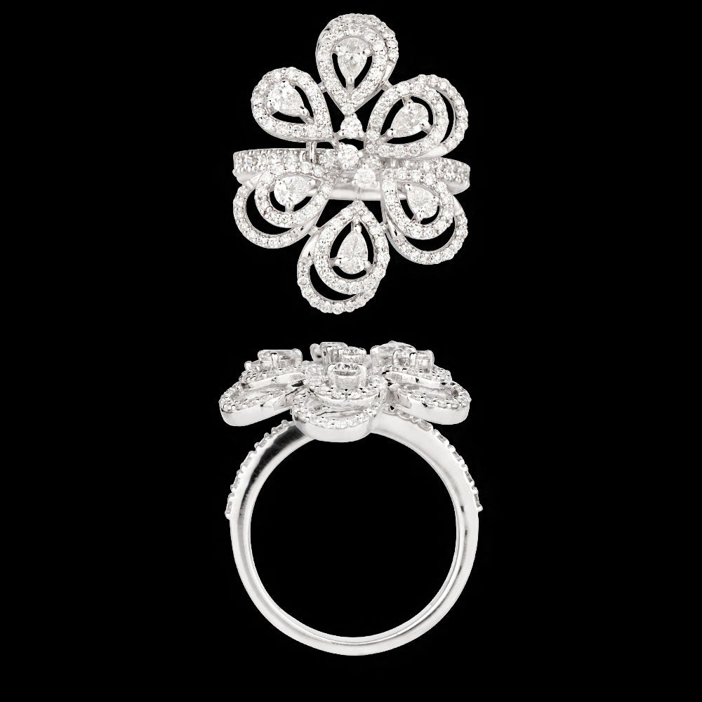 18K White Gold Diamond Ring - 1.466ct VS-SI-EF
