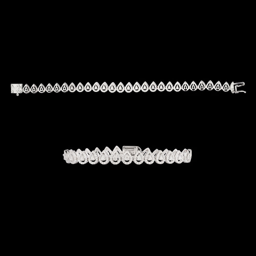 18K White Gold Diamond Bracelet - 1.705ct VS-SI-FG