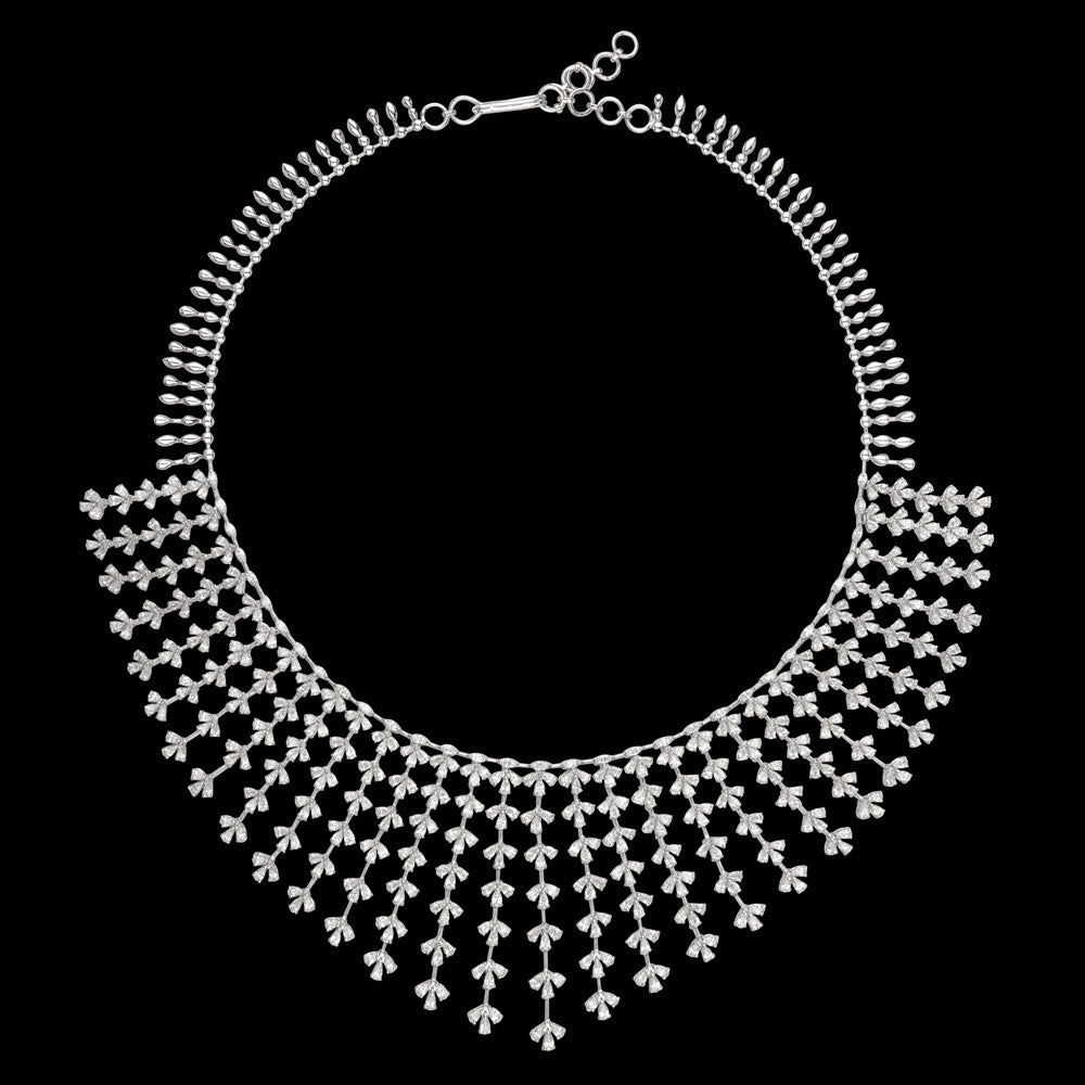 18K White Gold Diamond Necklace - 15.51ct VS-SI-EFG