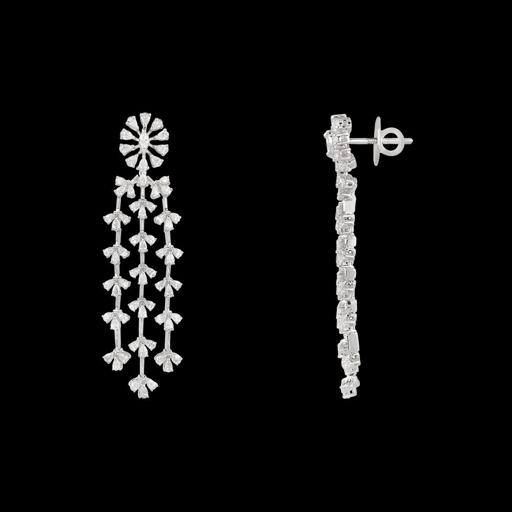 18K White Gold Diamond Pendant - 3.85ct VS-SI-EFG