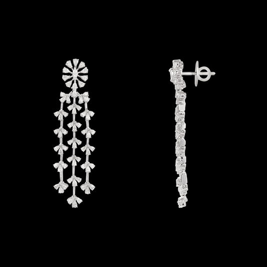 18K White Gold Diamond Pendant - 3.85ct VS-SI-EFG