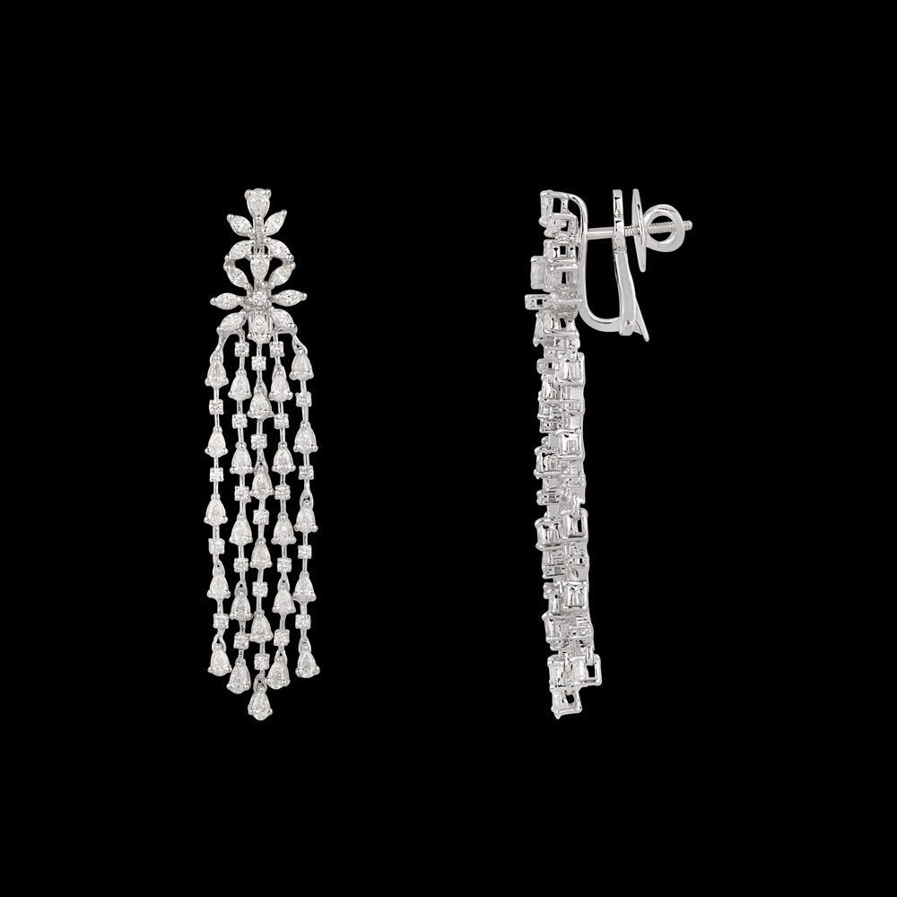 18K White Gold Diamond Pendant - 4.11ct VVS-EF