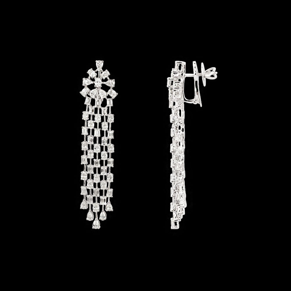 18K White Gold Diamond Pendant - 10.31ct VVS-FG