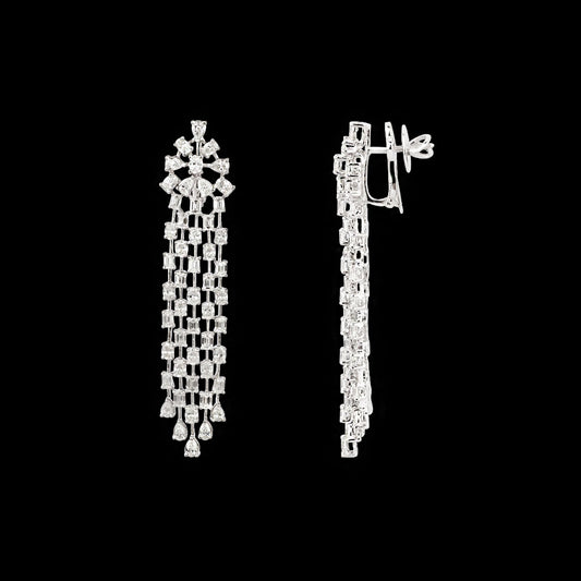 18K White Gold Diamond Pendant - 10.31ct VVS-FG