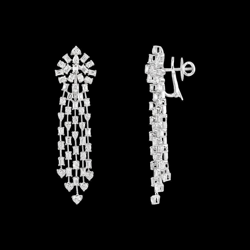 18K White Gold Diamond Pendant - 10.22ct VVS-FG