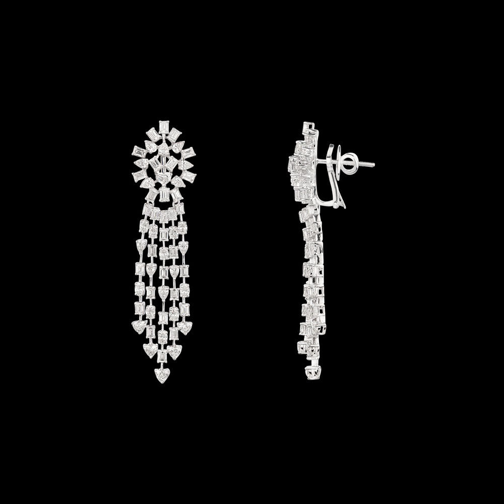 18K White Gold Diamond Pendant - 11.43ct VVS-FG