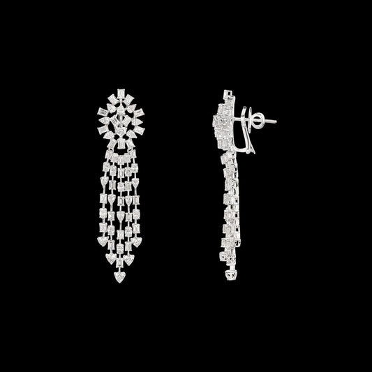 18K White Gold Diamond Pendant - 11.43ct VVS-FG