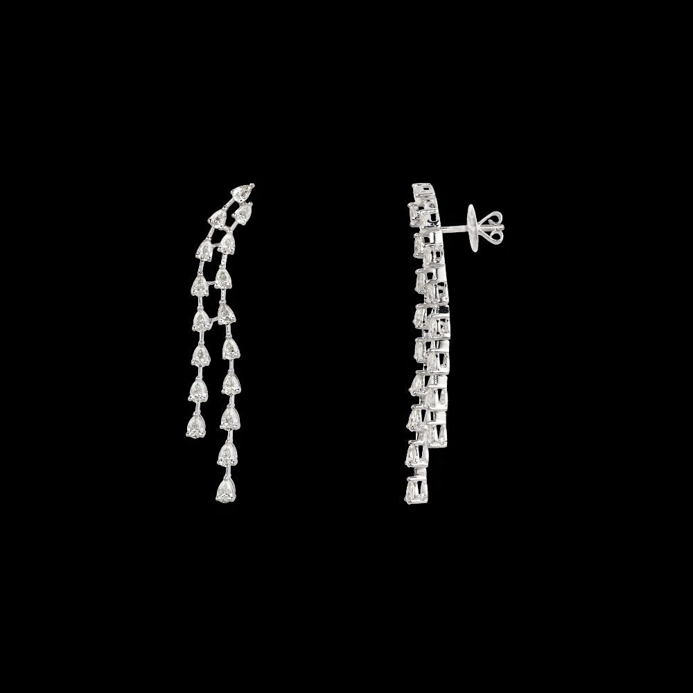 18K White Gold Diamond Pendant - 5.54ct VVS-VS-JK