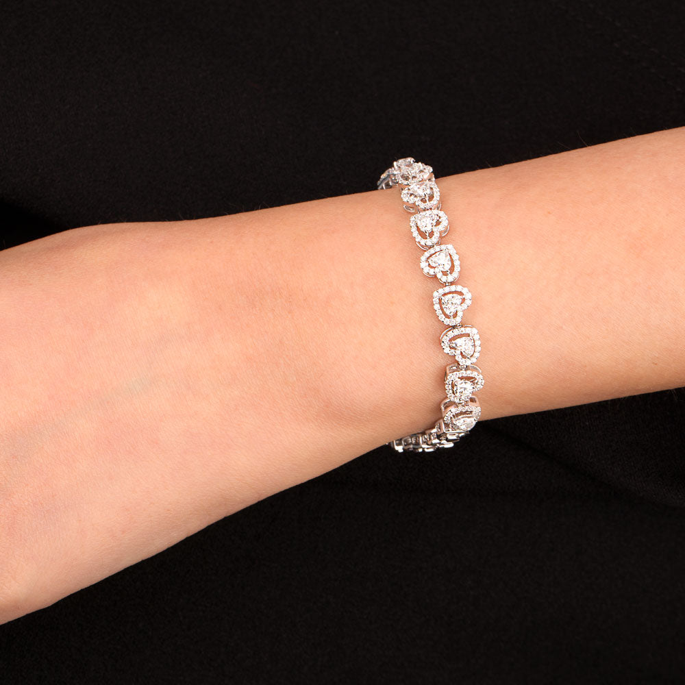 18K White Gold Diamond Bracelet - 2.82ct VVS-VS-EF