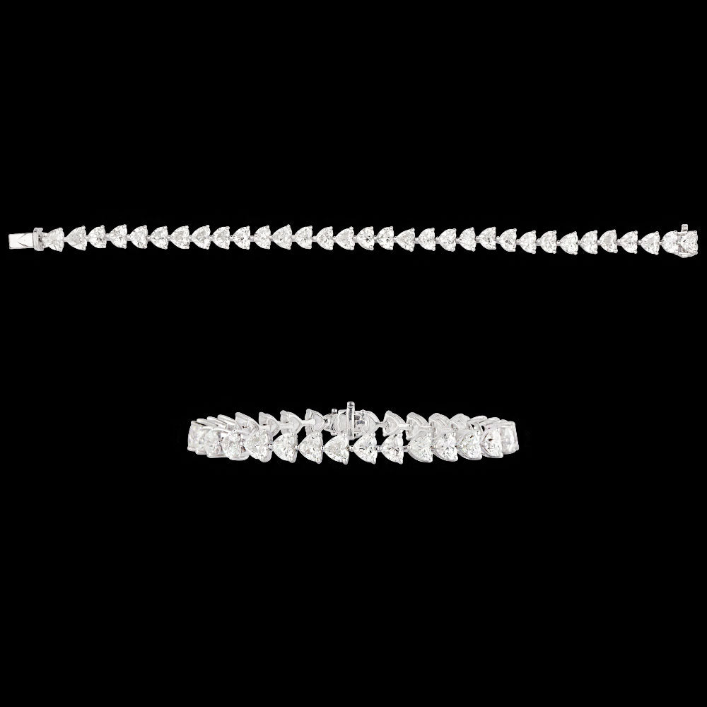 18K White Gold Diamond Bracelet - 15.81ct VS-SI-GH