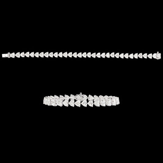 18K White Gold Diamond Bracelet - 15.81ct VS-SI-GH
