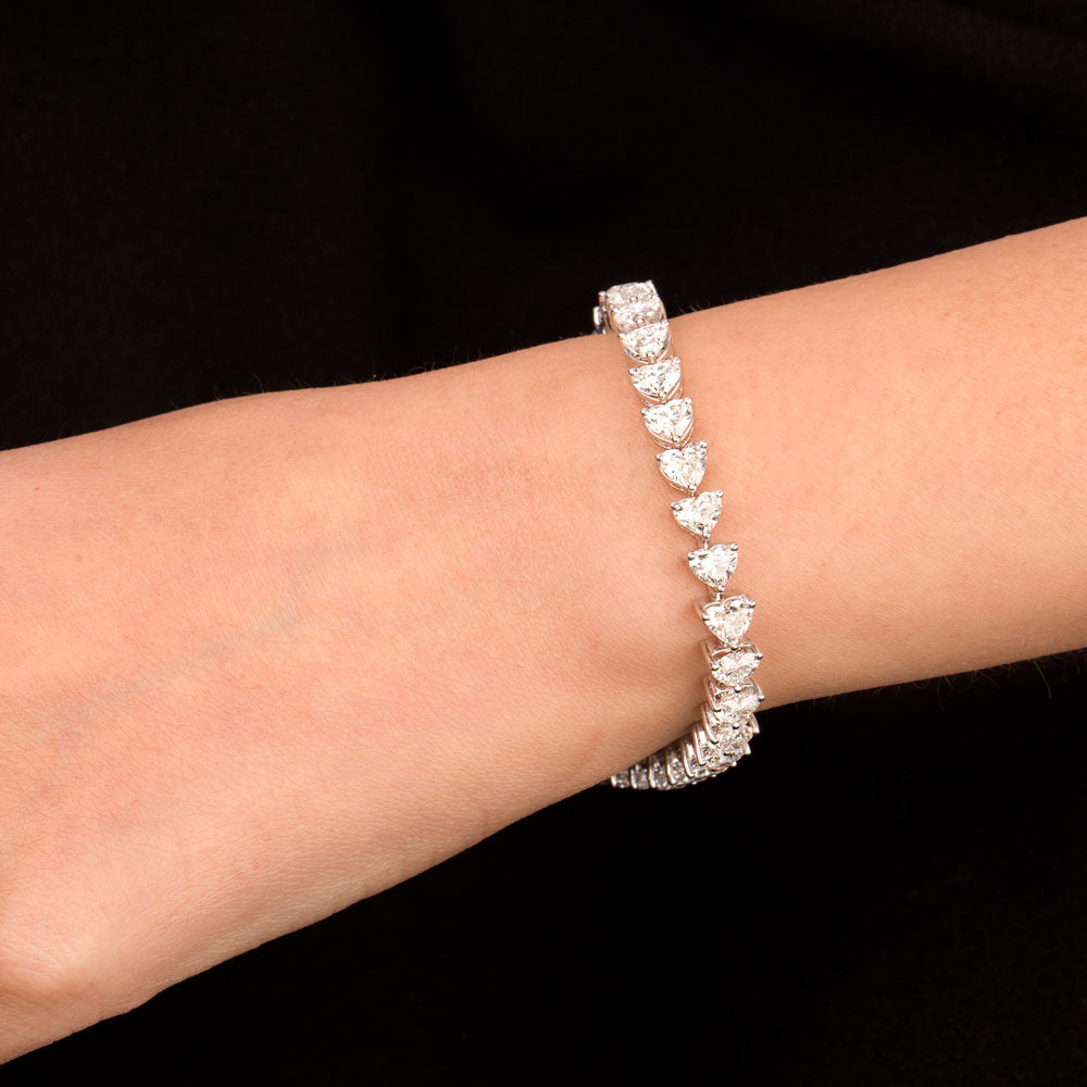 18K White Gold Diamond Bracelet - 15.81ct VS-SI-GH