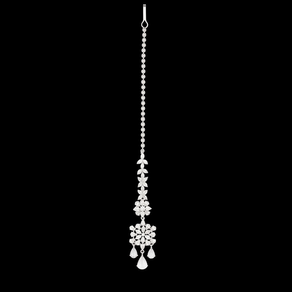 18K White Gold Diamond Jewellery - 3ct VVS-VS-GH with Colour Stones