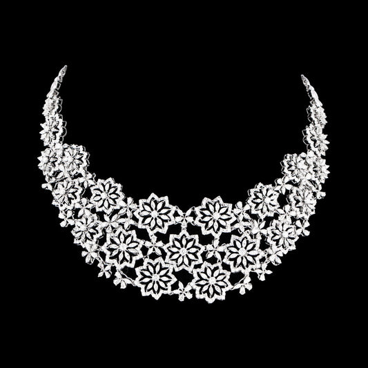 18K White Gold Diamond Necklace - 23.39ct VVS-EF