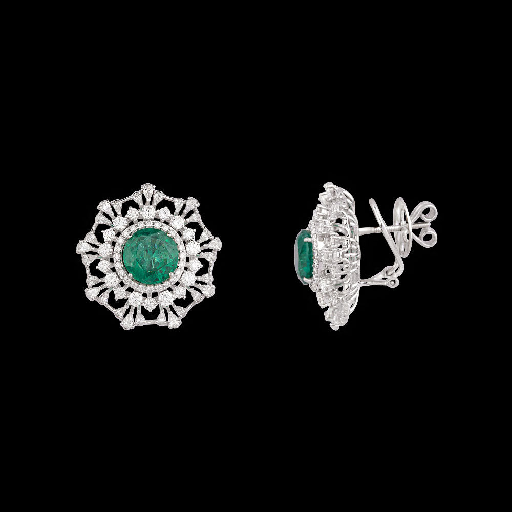 18K White Gold Diamond Jewellery - 3.92ct VVS-EF with Colour Stones