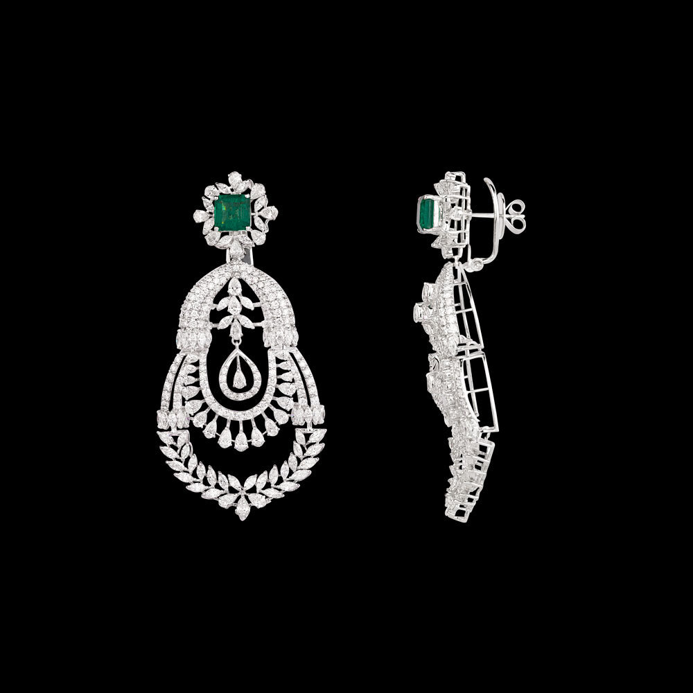 18K White Gold Diamond Jewellery - 12.87ct VVS-EF with Colour Stones