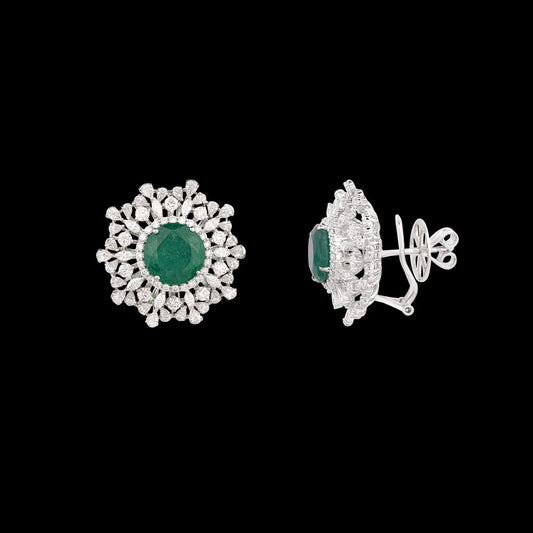 18K White Gold Diamond Jewellery - 4.04ct VVS-EF with Colour Stones