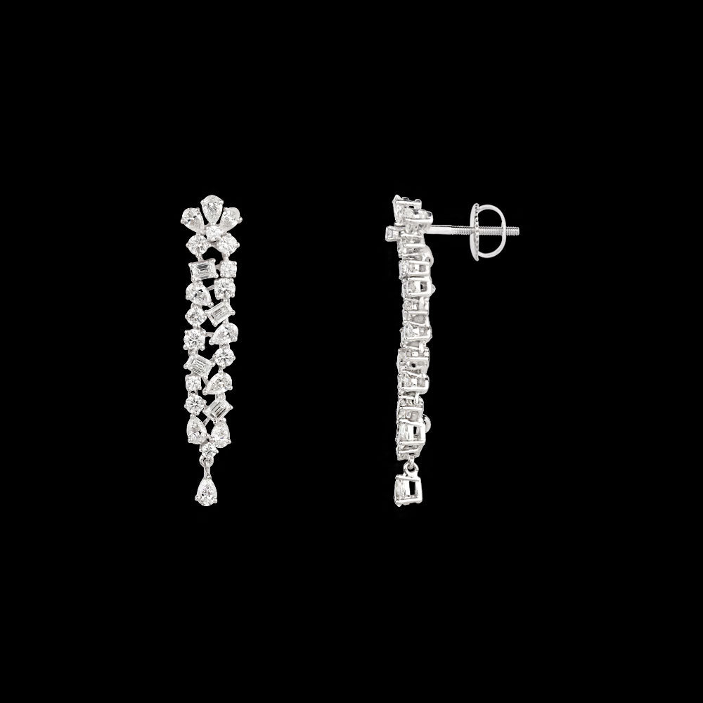 18K Rose Gold Diamond Earrings - 3.714ct VVS-EF