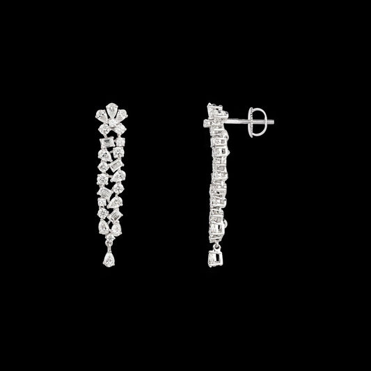 18K Rose Gold Diamond Earrings - 3.714ct VVS-EF