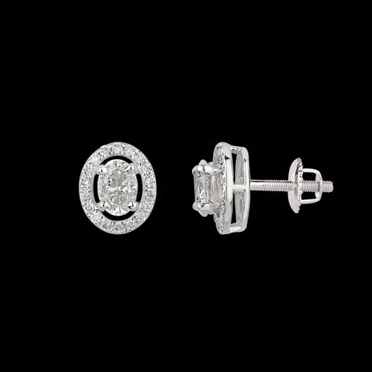 18K White Gold Diamond Earrings - 0.167ct SI-IJ