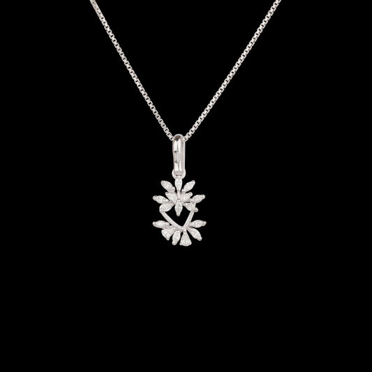 18K White Gold Diamond Pendant - 0.34ct VVS-EF