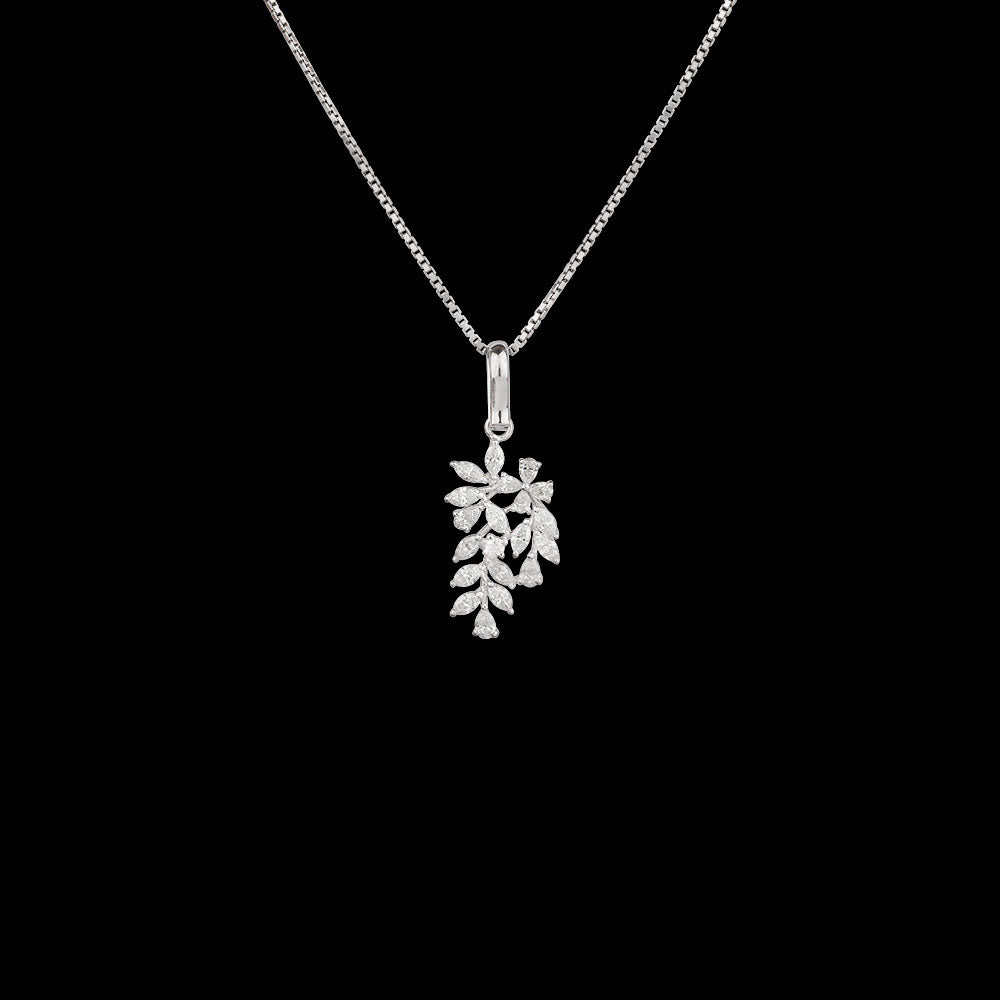 18K White Gold Diamond Pendant - 0.58ct VVS-EF
