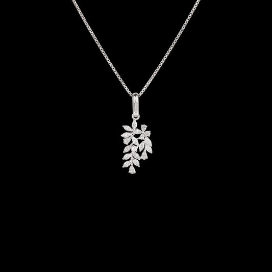 18K White Gold Diamond Pendant - 0.58ct VVS-EF