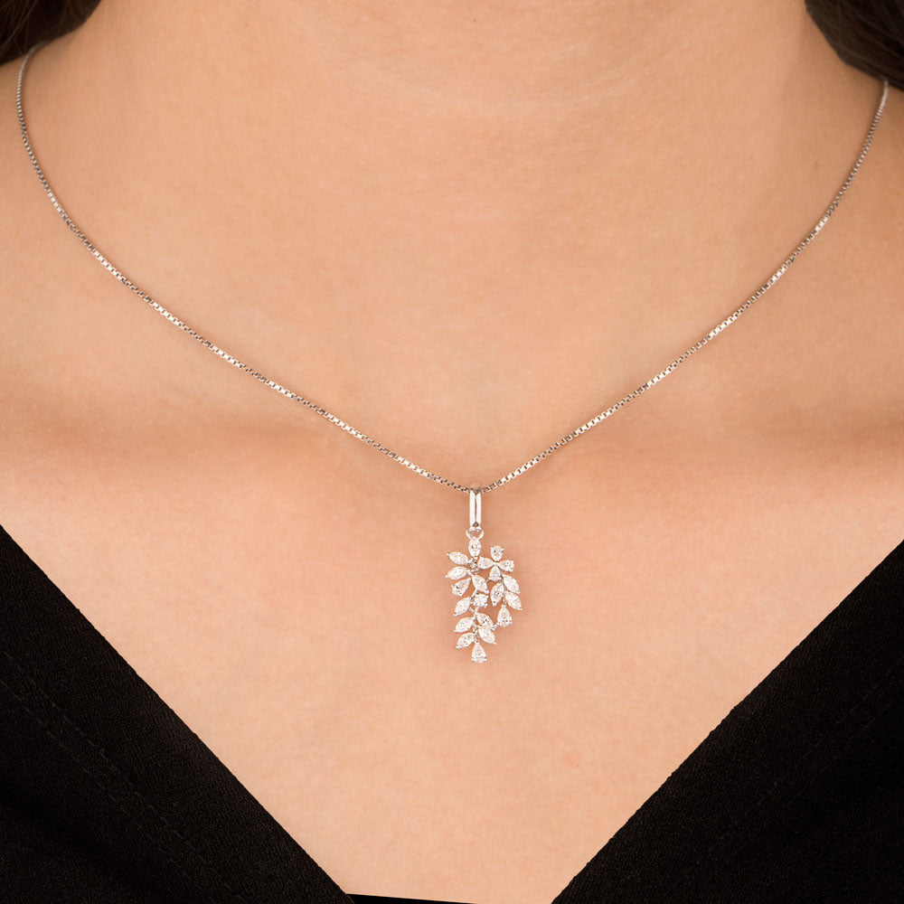 18K White Gold Diamond Pendant - 0.58ct VVS-EF