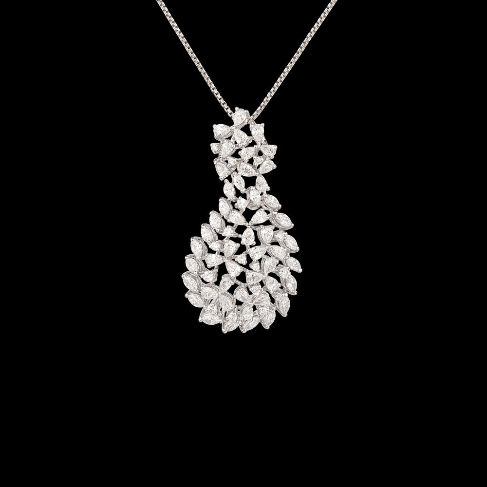 18K White Gold Diamond Pendant - 2.275ct VVS-EF