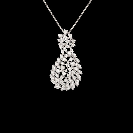 18K White Gold Diamond Pendant - 2.275ct VVS-EF