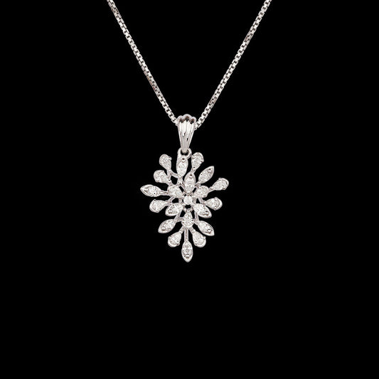 18K White Gold Diamond Pendant - 0.624ct VVS-VS-EF