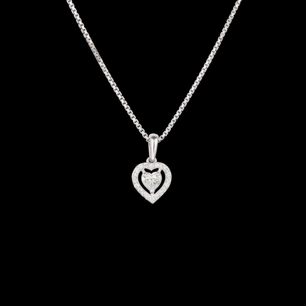18K White Gold Diamond Pendant - 0.26ct VVS-VS-EF