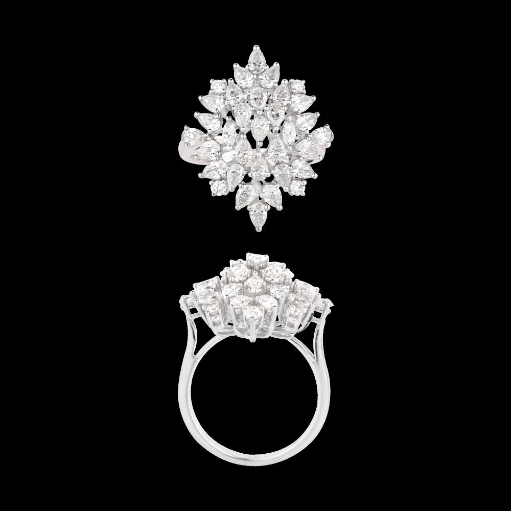 18K White Gold Diamond Ring - 2.221ct VVS-FG