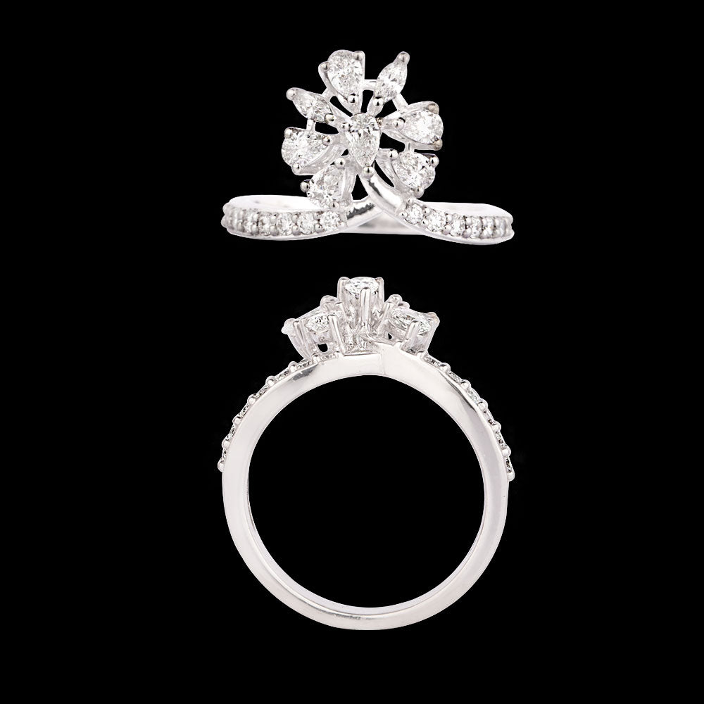 18K White Gold Diamond Ring - 0.73ct VVS-EF