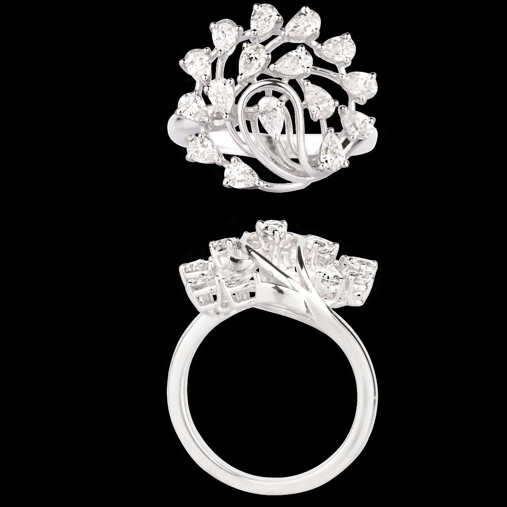 18K White Gold Diamond Ring - 1.214ct VVS-EF
