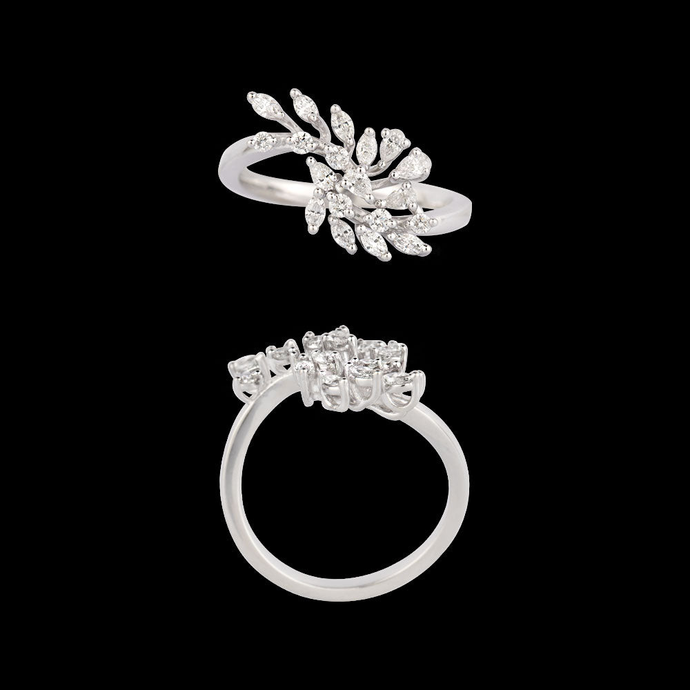 18K White Gold Diamond Ring - 0.41ct VVS-EF