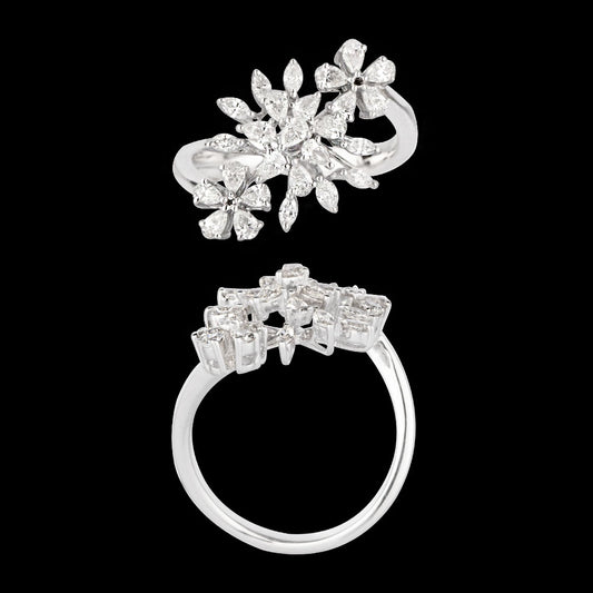 18K White Gold Diamond Ring - 0.785ct VVS-EF