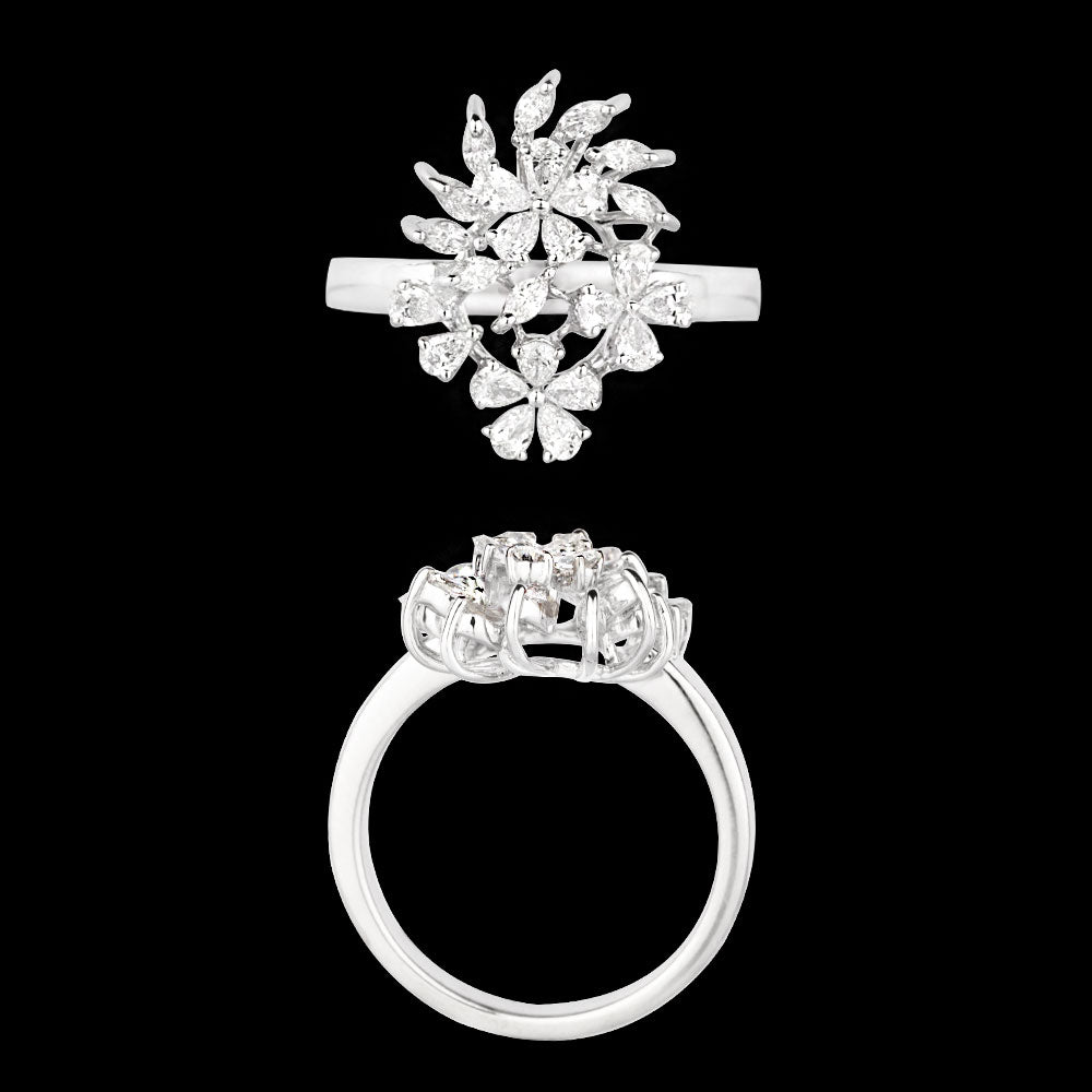 18K White Gold Diamond Ring - 0.721ct VVS-EF