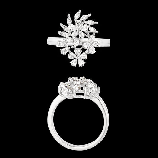 18K White Gold Diamond Ring - 0.721ct VVS-EF