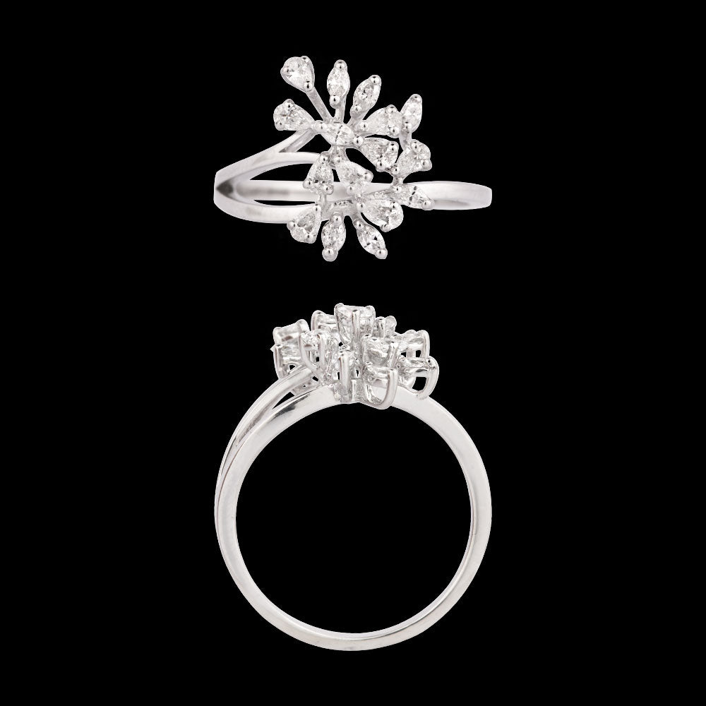 18K White Gold Diamond Ring - 0.45ct VVS-EF