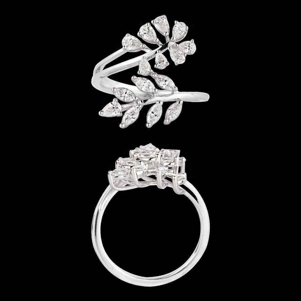 18K White Gold Diamond Ring - 1.345ct VVS-VS-EF