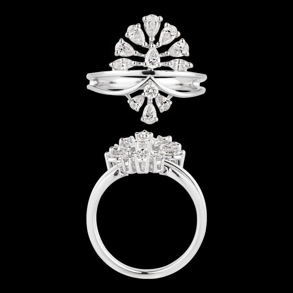 18K White Gold Diamond Ring - 0.64ct VVS-EF