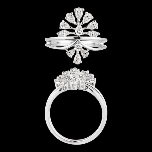 18K White Gold Diamond Ring - 0.64ct VVS-EF