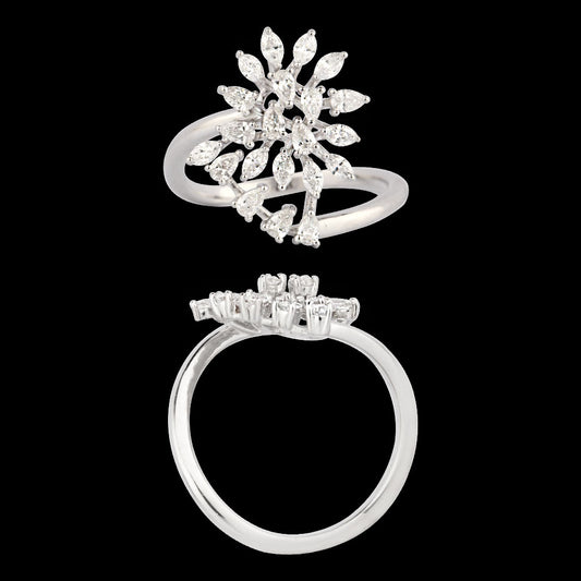 18K White Gold Diamond Ring - 0.72ct VVS-VS-EF