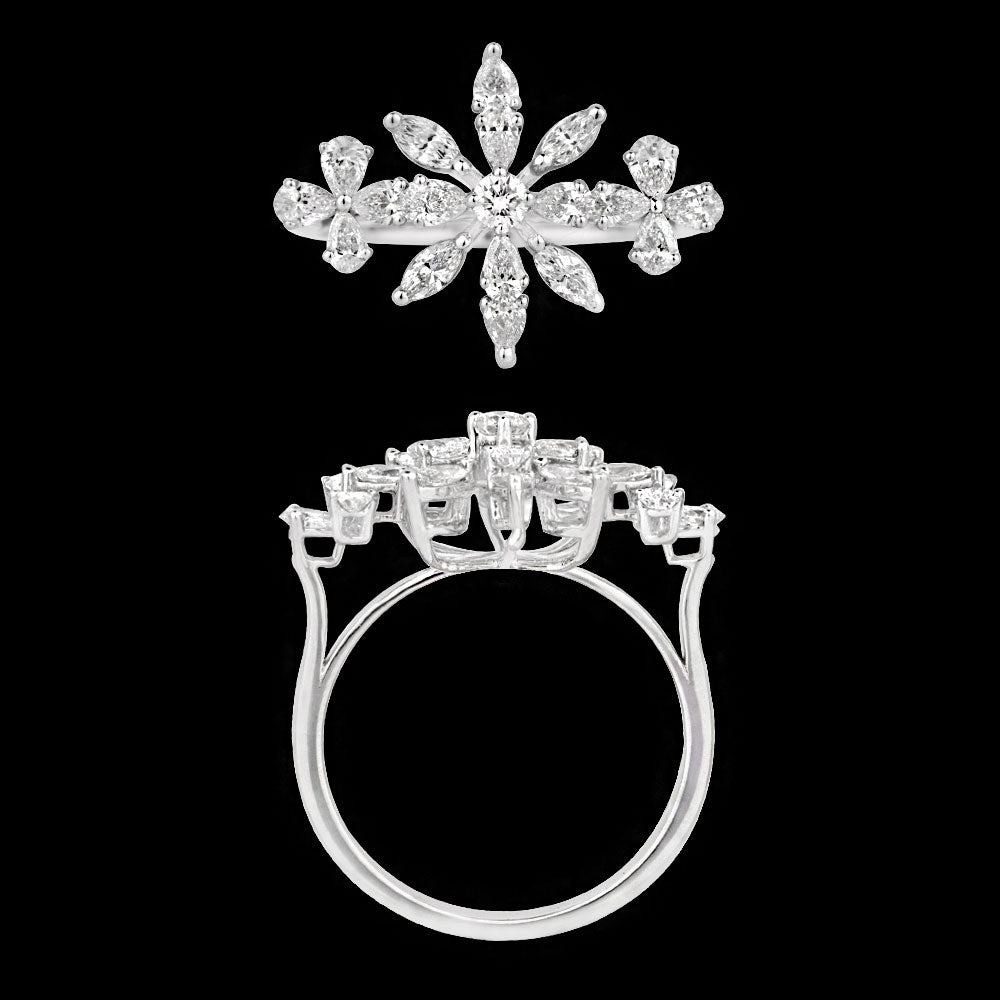 18K White Gold Diamond Ring - 0.83ct VVS-EF