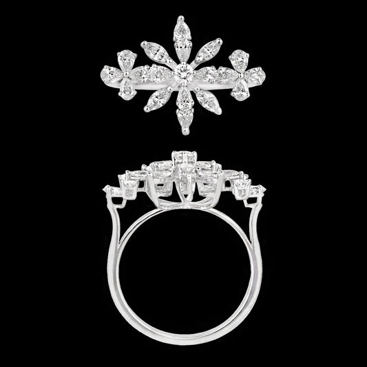 18K White Gold Diamond Ring - 0.83ct VVS-EF