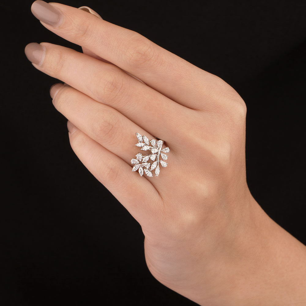 18K White Gold Diamond Ring - 0.982ct VVS-EF