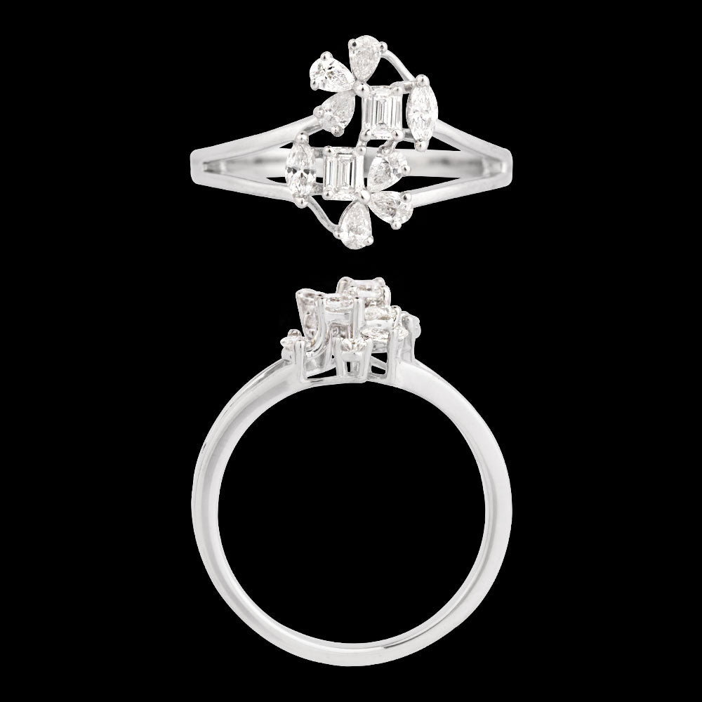 18K White Gold Diamond Ring - 0.504ct VVS-EF